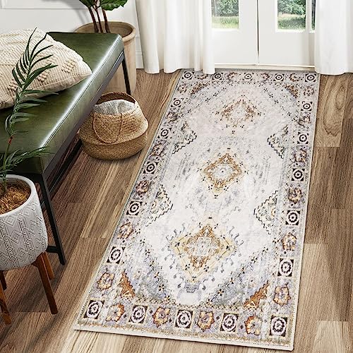 COMSLE Area Rug 2x4 Faux Wool Throw Rug for Entryway, Boho Washable Small Rugs Non-Slip Distressed Carpet Soft Accent Floor Rug for Indoor Entrance, Bedroom, Living Room, Kitchen (Khaki) - color: Khaki, size: 2' x 4' (Rectangular)
