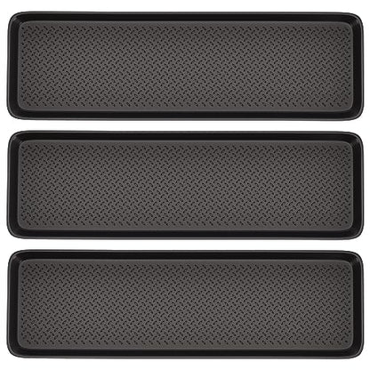 3 Pack Rubber Extra Large Shoe Tray for Entryway,Long Boot Tray,Slim Boot Mat for Indoor and Outdoor Use,16x55 in, Rectangular (Pack of 3) - size: 55"L x 16"W x 1.2"Th (Pack of 3)
