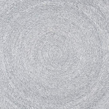 SAFAVIEH Sahara Collection Area Rug - 3' Round, Silver, Handmade Boho Tassel, Ideal for High Traffic Areas in Living Room, Bedroom (SAH490G) - color: Silver, size: 3' (Round)