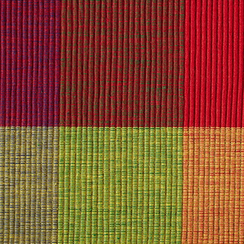DII Basic Everyday Ribbed Tabletop 100% Cotton, Placemat Set, 13x19, Summer Check, 6 Piece - color: Summer Check, size: 13x19"