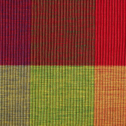 DII Basic Everyday Ribbed Tabletop 100% Cotton, Placemat Set, 13x19, Summer Check, 6 Piece - color: Summer Check, size: 13x19"