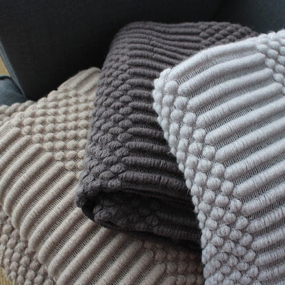 Decorative Throw Blanket, Soft Cozy Woven Boho Giftable for Couch or Bed for Home Decor/Design, 50”L x 95”W, 50”L x 70” (Dark Grey, 127x180cm)