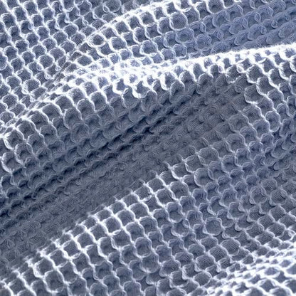 BOLL & BRANCH Waffle Bed Blanket, Full/Queen, Hydrangea | Luxury 100% Organic Cotton - Soft, Lightweight and Breathable - Textured Waffle Weave Design - color: Hydrangea, size: Full/Queen