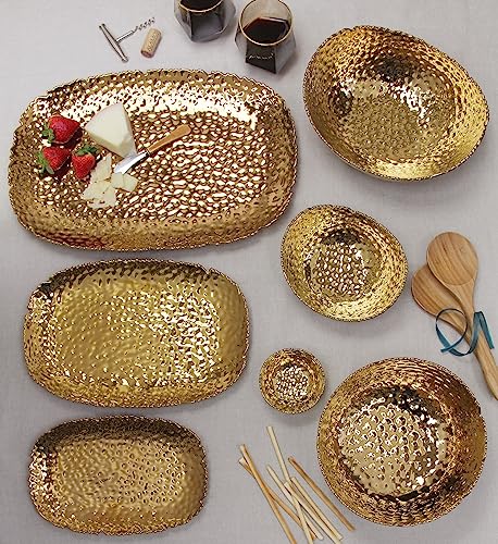 Pampa Bay Golden Millennium 14 x 9-inch Serving Platter, Gold - color: Gold