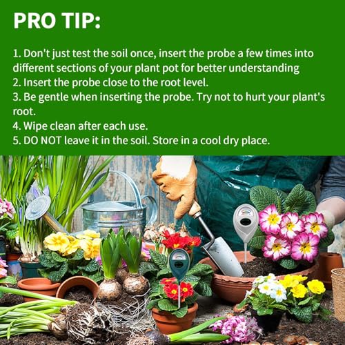 Pack of 2 Soil Moisture Meter, Long Probe for Deep Use, Deep Penetration Moisture Meter, Plants, Soil Moisture Sensor, Plants Moisture Meter, Watering Indicator - color: WHITE+GREEN