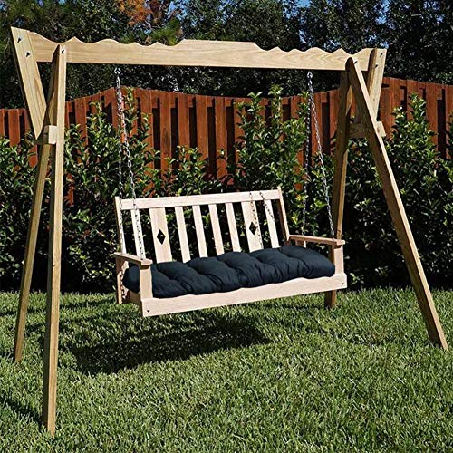 Indoor/Outdoor Bench Cushion Cotton Garden Furniture Loveseat Cushion, 51.2"x19.7" Patio Wicker Seat Cushions for Lounger (Gray) - color: Gray