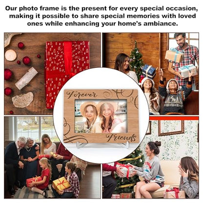YSTEP Best Friend Frame - Gifts for Best Friends - 4x6 Wooden Display - Long Distance Friendship - style: Style 5