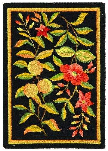 SAFAVIEH Chelsea Collection Accent Rug - 1'8" x 2'6", Black, Hand-Hooked French Country Wool, Ideal for High Traffic Areas in Entryway, Living Room, Bedroom (HK210B) - color: Black, size: 1'8" x 2'6" (Rectangular)