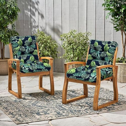 Outdoor Chair Cushions Waterproof Set of 2 Printing Tufted Lawn Dining Chair Cushion for Porch Rattan Chairs Club Chairs 41.7"*20.8"*3.9" Hawaii - color: Hawaii