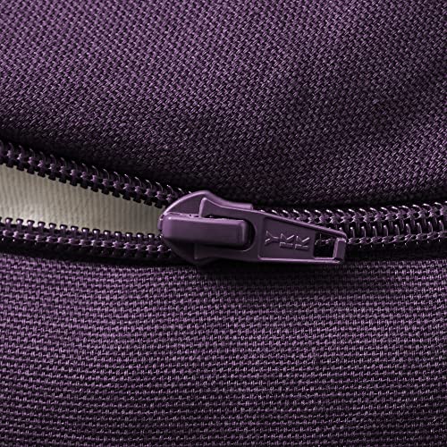 Zafu Meditation Cushion, 15" Round Buckwheat Yoga Pillow with Organic Cotton Cover - color: Purple