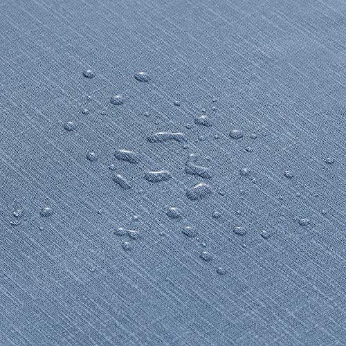 NLMUVW 48 Inch Square Vinyl Tablecloth, Heavy Duty PVC Table Cloth Small Table Cover Waterproof Wipde Clean for Kitchen Dining Picnic, Blue, 48 x 48 inch - color: Blue, size: 48" x 48" (Square)