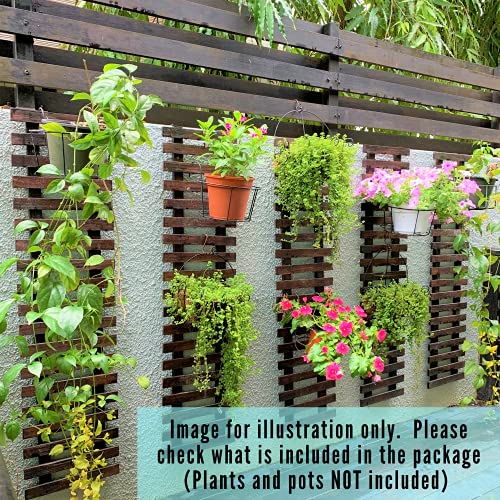 ShopLaLa Wooden Wall Planter for Succulents (40cm) Air Plant Wall Hanger | Indoor Outdoor, Live Orchid Wall Wood Display Frame Vertical Garden Balcony Deck Bathroom Macetas para Plantas De Aire - size: 40cm (15.7")