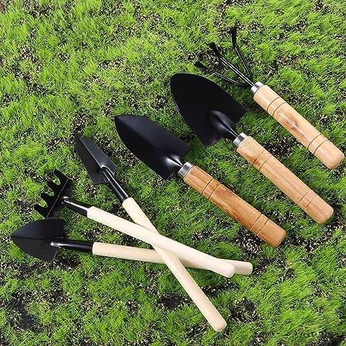7 Pcs Succulent Gardending Hand Tools,Miniature Fairy Garden Small Plants Care Tool Sets,Mini Garden Tool Set-Small Shovel Rake Spade Soil Scoops