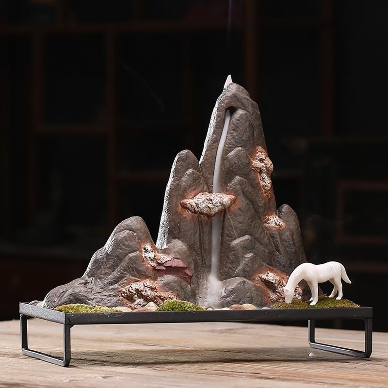 Incense Burner Backflow Incense Burner Mountain and Flowing Water Creative Home Personalized Accessories Incense Burner Ornaments Backflow Incense Burner