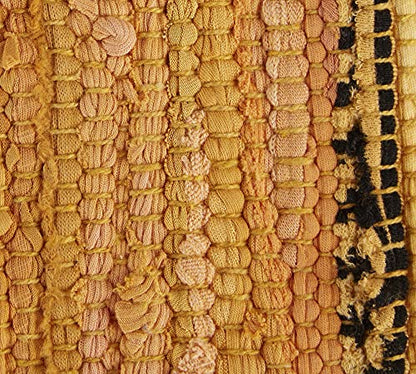 DII Chindi Home Collection Handwoven Multicolor Area Rag Run, 20x31.5, Mustard Yellow - color: Mustard Yellow, size: 1'8" x 2'8" (Rectangular)