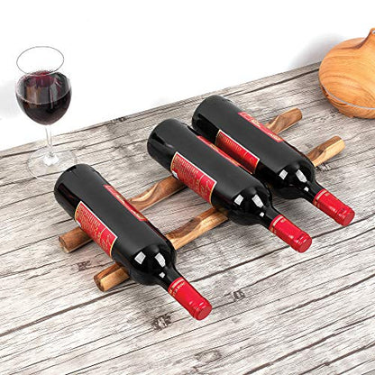 Ironwood Gourmet Compact Wooden Wine Rack Bottle Holder, Acacia Wood 15 Capacity Countertop Wine Bottle Rack - size: 15 Bottles