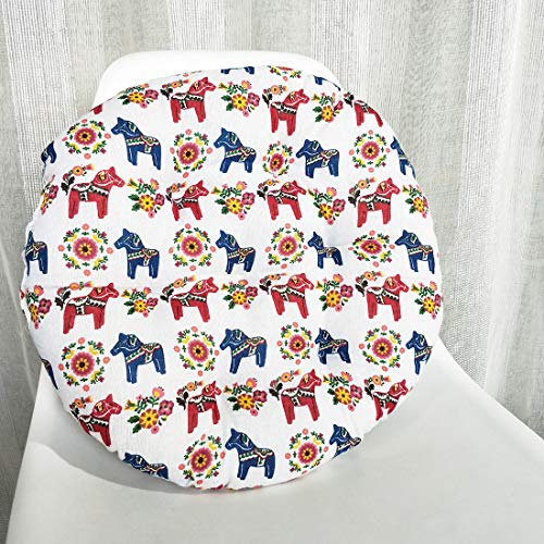 vctops Bohemian Soft Round Chair Pad Garden Patio Home Kitchen Office Seat Cushion Horse Diameter 16" - color: Horse, style: Diameter 16 Inch