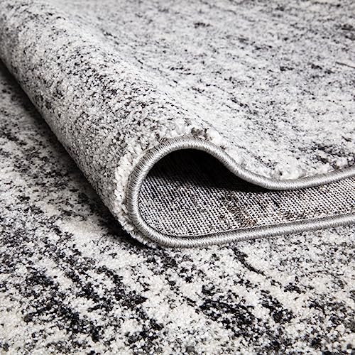 Keen Home Design Runner Rugs - 32"x119" Non-Shedding, Thick Pile Abstract Rugs for Kitchen, Living Room, Bedroom, Dining Room, Entryway - Size: 2'8" x 9'11", Abstract Cream/Grey - color: Abstract Cream/Grey, size: 2'8" x 9'11" (Runner)