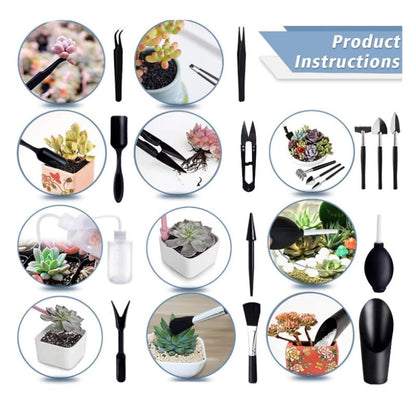 17-Piece Succulent Plant Care Tool Set, 26" and 39.4" Plant Transplanting Mats, Indoor Transplanting Supplies, Including Pot Transplantingg Mat, Mini Gardening Tool Set for Plant Care