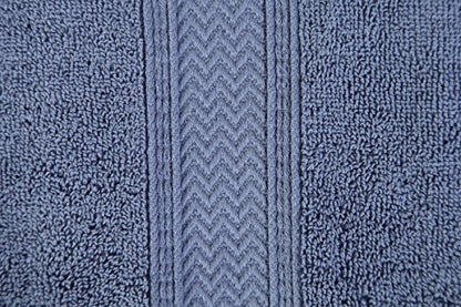 Hillfair Premium 600 GSM 6 Piece Cotton Towel Set - 2 Bath Towels, 2 Hand Towels, 2 Washcloths - Blue - Machine Washable, Hotel Quality, Super Soft & Highly Absorbent - color: Wedgewood Blue, size: 6 Piece Towel Set