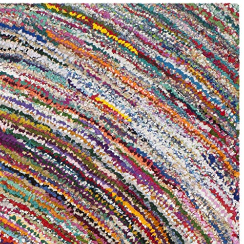 SAFAVIEH Area Rug 8x10 - Nantucket Collection - Large - Multi, Handmade Cotton, Ideal for Living Room, Bedroom, Office, Dining Space (NAN315A) - size: 8' x 10' (Rectangular)