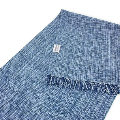 100% Cotton Table Runner - 72x13 Inch, Chambery Textured Table Runner, Durable & Elegant for Dining Table, Wedding, Restaurant, Oeko-TEX Certified - Blue - color: Blue
