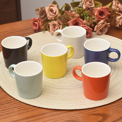 homEdge Mini Porcelain Espresso Cup, 4 Ounces / 120 ml Tiny Ceramic Coffee Mugs Demitasse for Espresso, Tea- Set of 6, Black - color: Black