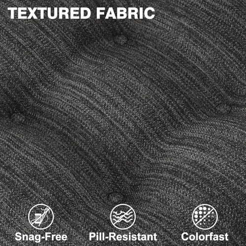 Shinnwa Dining Chair Cushions Set of 2, Dual-Layer Memory Foam Kitchen Chair Cushions, Patented Design Seat Pads with Ties, 16.5 x 16.5 x 3.5in, 2 Pack, Charcoal - color: Charcoal, size: 2 Count (Pack of 1)