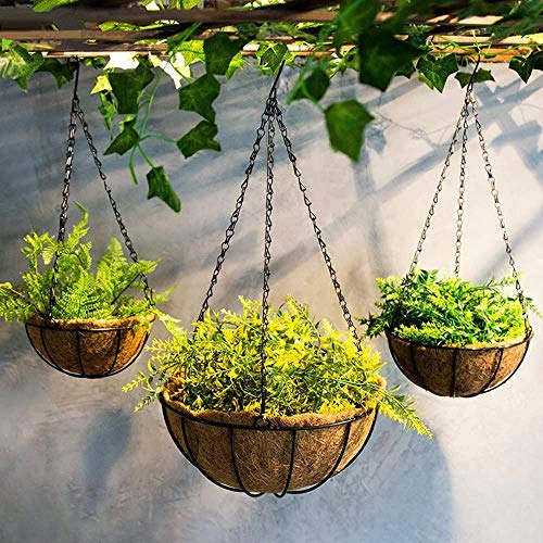 4pcs 14 inch Black Hanging Basket Chain with Hooks Flower Plant Pot Replacement Chain Hanger for Bird Feeders,Planters,Lanterns and Ornaments - size: 14 inch (4pcs)