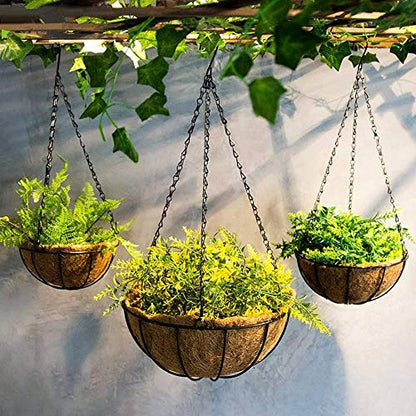 4pcs 14 inch Black Hanging Basket Chain with Hooks Flower Plant Pot Replacement Chain Hanger for Bird Feeders,Planters,Lanterns and Ornaments - size: 14 inch (4pcs)