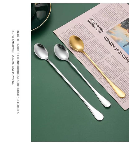 Demitasse Espresso Spoons, Coffee Spoon, 7.7Inches Stainless Steel Spoons for Dessert, Set of 6(silver) - color: Silver, size: 7.7Inch