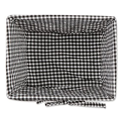 DII Farmhouse Chicken Wire Storage Baskets with Liner, Medium, Antique Black & White Gingham Check, 11x7.88x7", 2 Piece - color: Antique Black & White Gingham Check