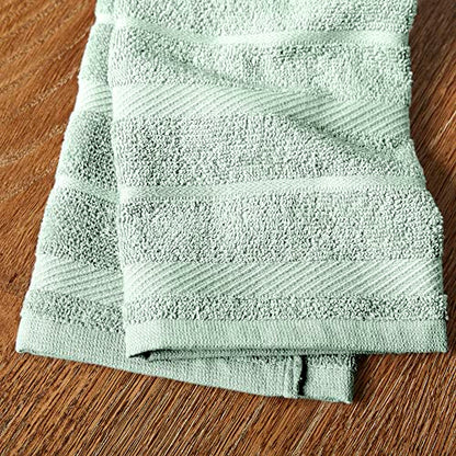 KitchenAid Albany Kitchen Towel 4-Pack Set, Pistachio/White, 16"x26" - color: Pistachio, size: 16"x26"