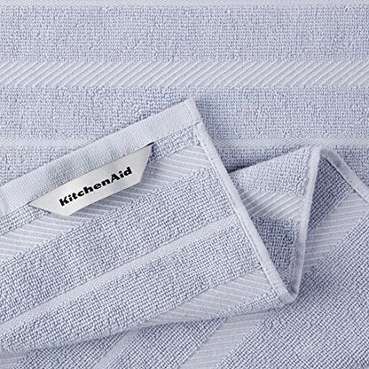 KitchenAid Albany Kitchen Towel 4-Pack Set, Lavender Cream/White, 16"x26" - color: Lavender Cream, size: 16"x26"