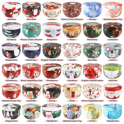 36 Packs Christmas Scented Candles Gift- Aromatherapy Candle-2.5oz Soy Wax-Long Lasting Burn time, Christmas Thanksgiving Gifts, Home Decor - color: Red 01