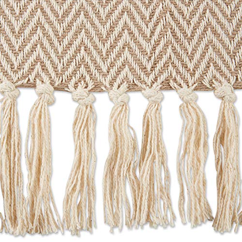 DII Chevron Throw Collection Handloomed Cotton, 50x60, Stone - color: Stone, size: 50x60"