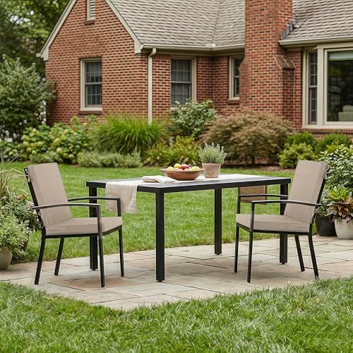 Outdoor Chair Cushions, Water-Resistant & Fade-Resistant, Patio Furniture Lawn Dining Chair Seat Replacement with Mid Back, Ties Zipper, Removable Cover, 18 x 16.5 Inch, Set of 4, Natural - color: Natural, size: 18" x 16.5" 4 Pack