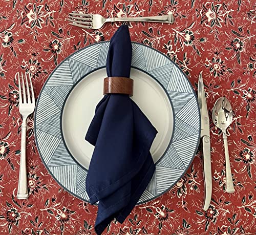 PLOYMONO Navy Blue Cloth Napkins - 8 Pack 17"x17" Polyester Dinner Napkins | Heavy Duty 180 GSM Cloth Napkins with Hemmed Edges - Great for Restaurants, Weddings, Parties, Banquets Dinner - color: Navy Blue