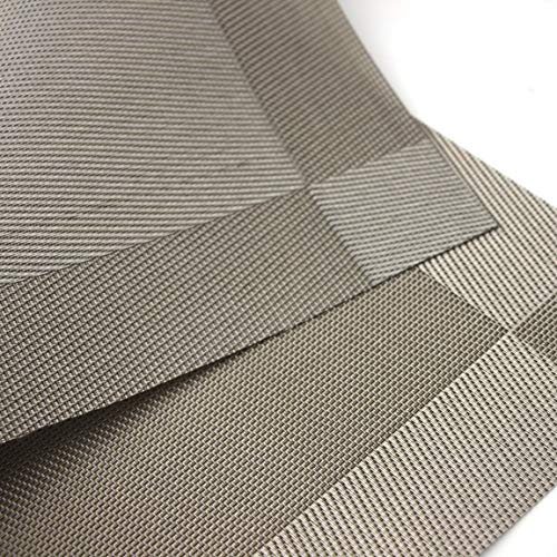 Placemats Washable Easy to Clean Woven Vinyl Placemats for Kitchen Table Heat-resistand Table placemats Mats 12x18 inches Set of 6 (Grey) - color: Gray, size: placemats set of 6