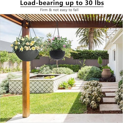 garini 6 Pack, 23 Inch Hanging Baskets Chain,Black Hanging Chains with Hooks Flower Pot Chain Replacement Plant Hangers for Planters, Bird Feeders and Lanterns - color: Black, size: 6P