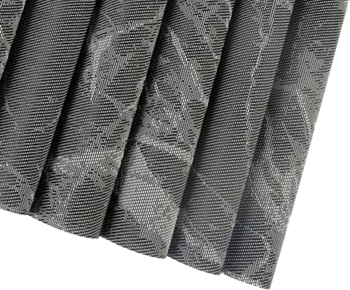 PVC Heat Resistant 6 Table Mat Sets + 1Table Tablecloth(Black) | Washable and Easy to Clean PVC Heat-Resistant Marble Painting Art Desktop Decoration Daily Holiday Use - color: Black