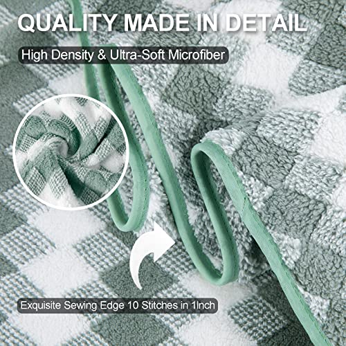 Hand Towels Set 2 Pack-16“x31” Ultra Soft Microfibers Bathroom Towel Set Highly Absorbent Quick Dry Luxury Premium Towel Lightweight Cozy Durable Hand Towel Collection Hotel Spa Gym Kitchen,Green - color: Diamond Green, size: 2 Pack Hand Towels