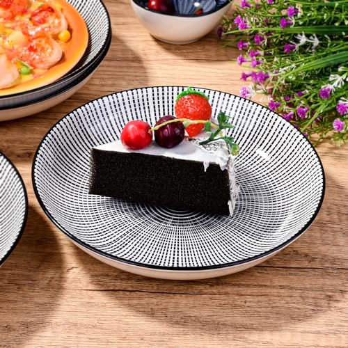 8" Ceramic Dinner Plate - Porcelain Dinnerware - Kitchen & Dining Tableware - Set of 4 (TK) - color: TK