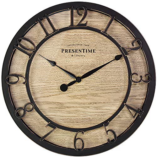 10" Farmhouse Series Wall Clock | Cottage Style, Vintage Design, Oil Rubbed Bronze, Wall Décor for Living Room, Dining Room, and Bedroom - color: Oil Rubbed Bronze, size: 10 inch