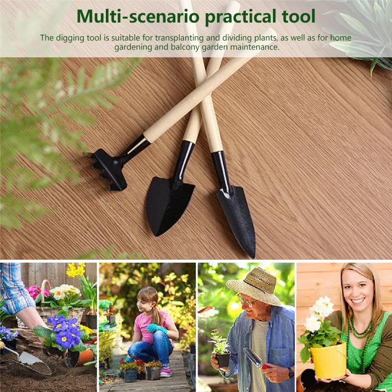 Garden Tools Set 9 Piece, Mini Succulent Tools Set Garden Flower Plants Transplanting Supplies for Indoor Outdoor