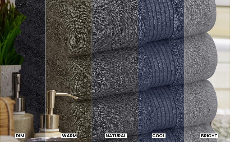 Utopia Towels 6 Pack Bath Towels, 27x54 in, 100% Cotton, Grey | Premium Lightweight Ring Spun Cotton Towels - Highly Absorbent, Quick-Drying, Ideal for Hotel, Spa & Home Bathroom - color: Grey