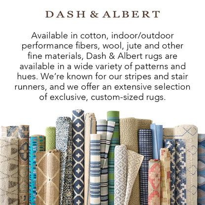 Dash & Albert Malta Blue Striped Washable Rug, 2'x3' - color: Blue, size: 2' x 3' (Rectangular)