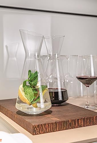 Spiegelau Style Crystal Wine Decanter, Elegant Carafe for Red and White Wine, Modern Glass Pitcher for Wedding Gifts, Housewarming, Hosting Essentials, Home Bar, 33 oz (1 L), Set of 1 - style: Decanter